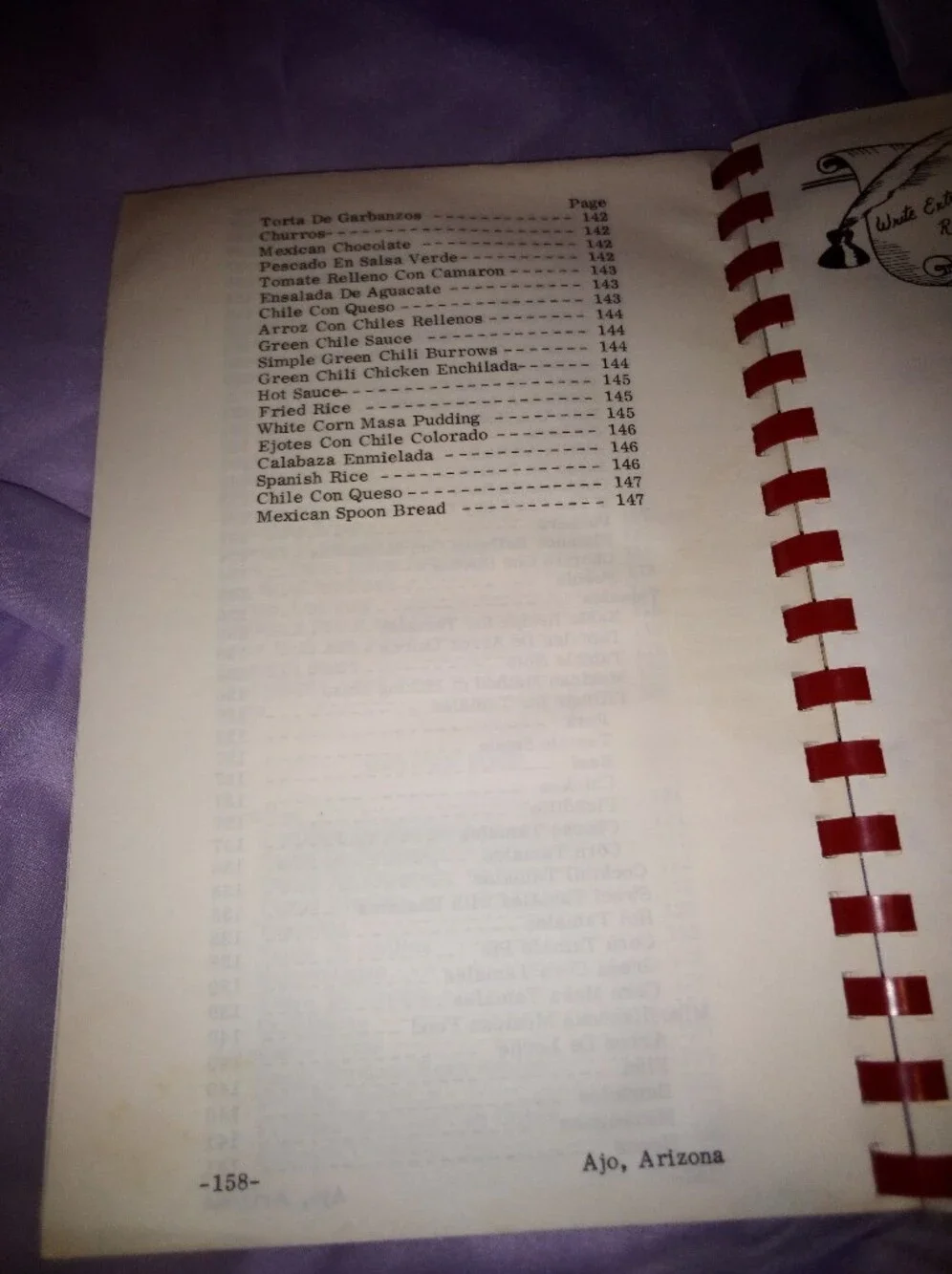1973 Cookbook Ajo Arizona Elks Ladies